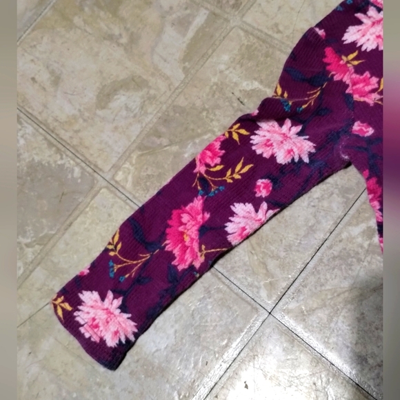 Old Navy 2t Purple Thermal Lotus Flower Floral Long Sleeve shirt Girl - Picture 10 of 12